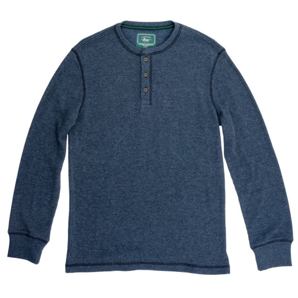 G.H. Bass Henley Thermal Men's Waffle Shirt